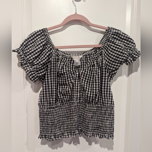 Apricot Gingham Top - Picture 3 of 5